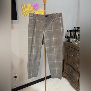 Banana Republic Gray Checkered Dress Pants
